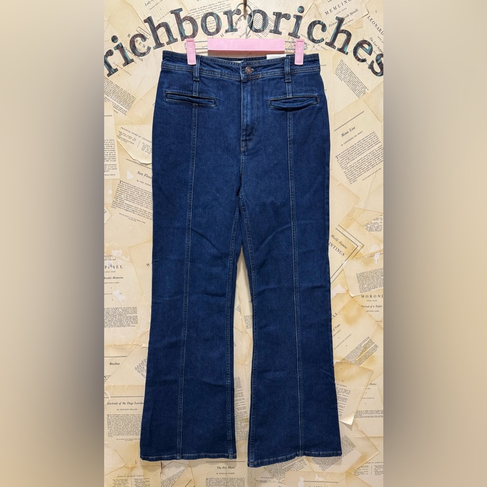 Free People Firecracker Flare Jeans We The Free Suede Stars Tarten - Picture 6 of 6